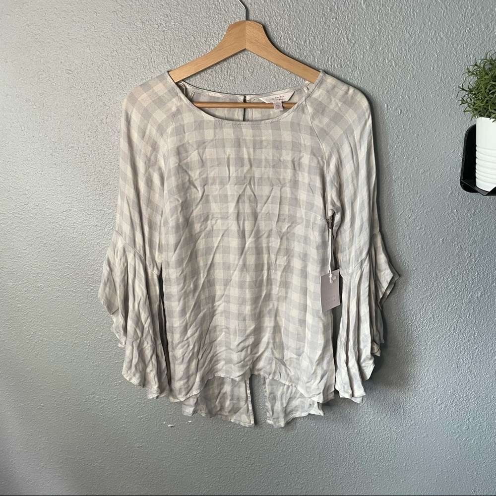 🆕 LC Lauren Conrad Plaid Top size xs